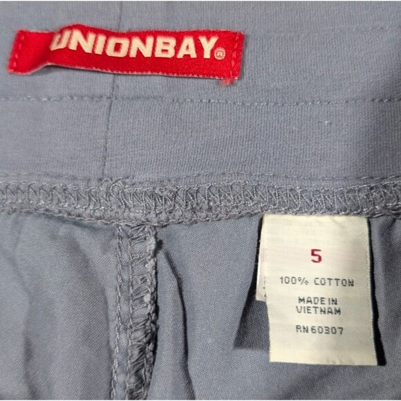 Union Bay Gray Utility Shorts Woman Size 5 Cargo Y2K Skater Roll Tab Leg W32" - Picture 5 of 7